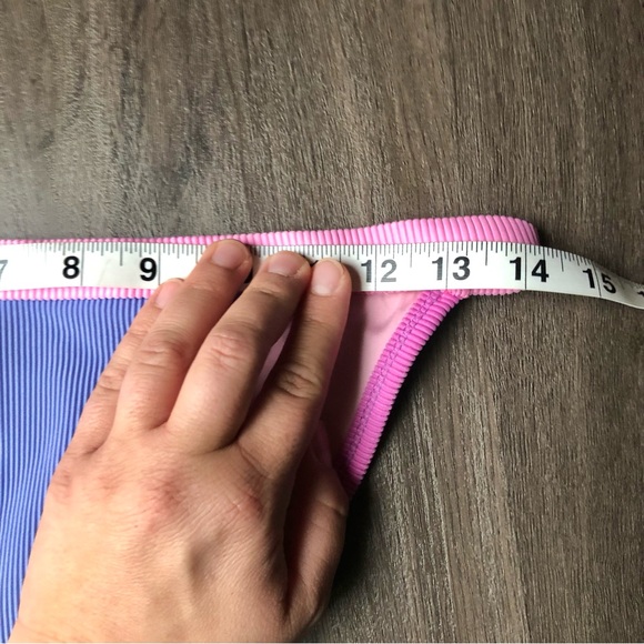 Beach Riot Bikini Color Block Purple Pink Size Medium High Waist 2 Piece Set - Picture 7 of 10